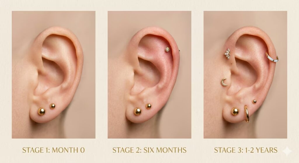 A typical curated ear progression