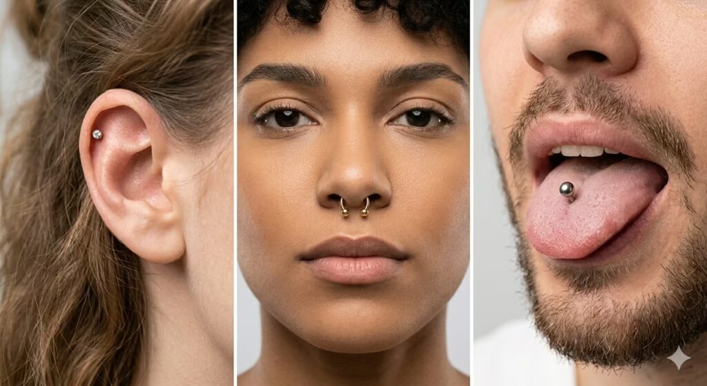 Moderately painful piercings