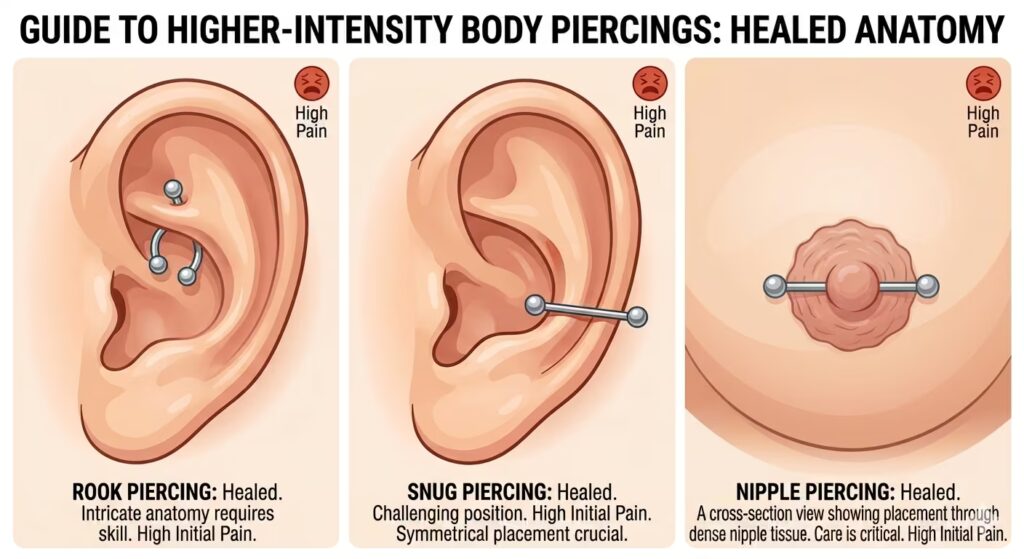 Most painful piercings