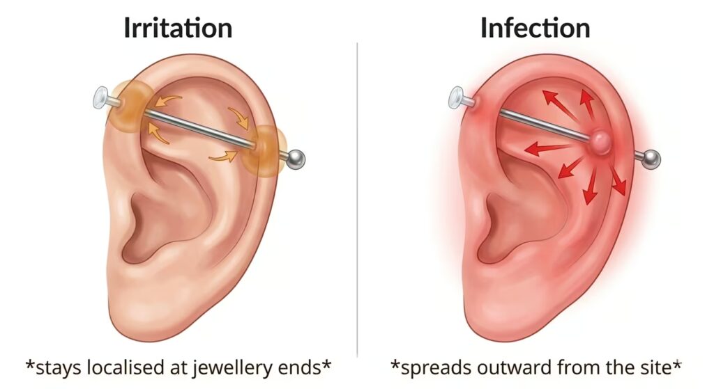 Piercing Infection vs. Irritation: How to Tell the Difference