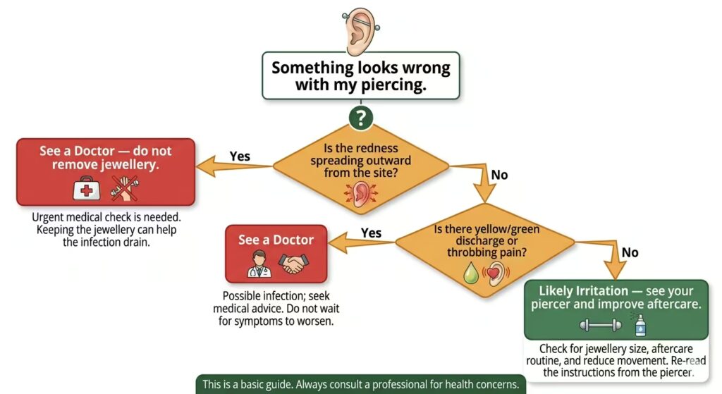 A clean infographic showing a simple decision flowchart.