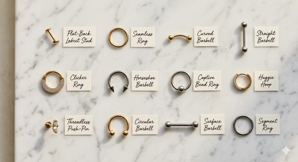 Types of Piercing Jewelry Styles