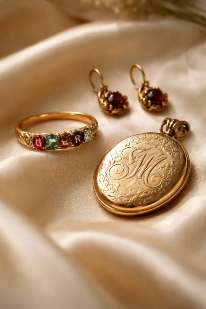 Acrostic and sentimental Victorian jewellery