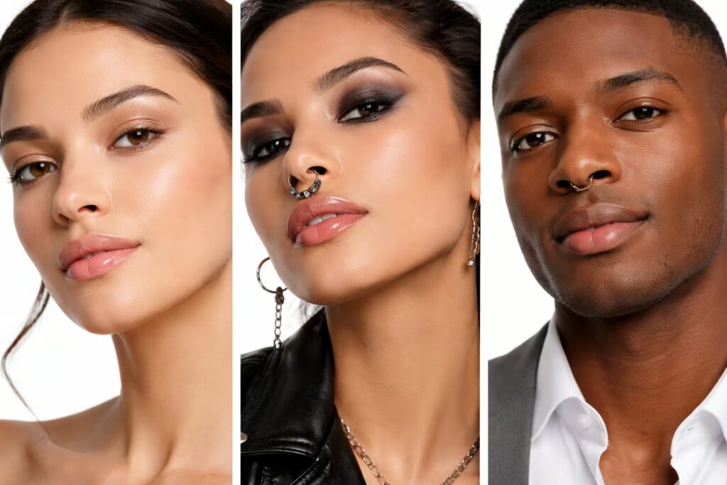 Modern septum piercing styles