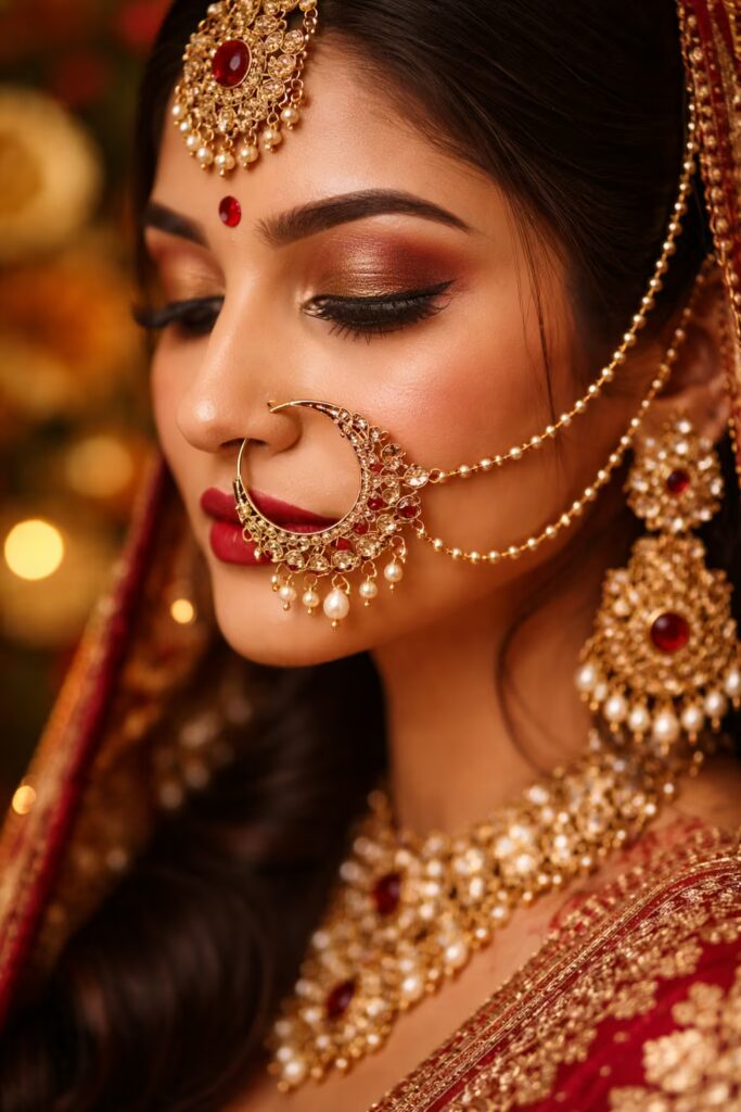 Indian bridal nath