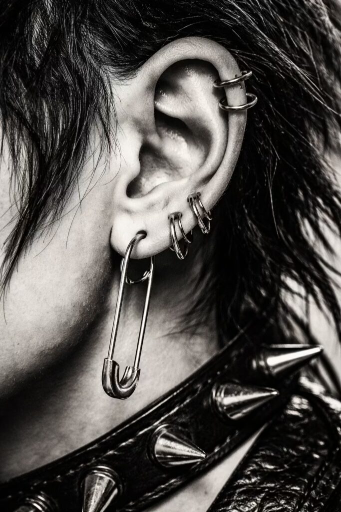 Modern curated ear ear stacking