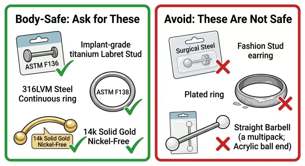 Safe vs. unsafe jewellery identification
