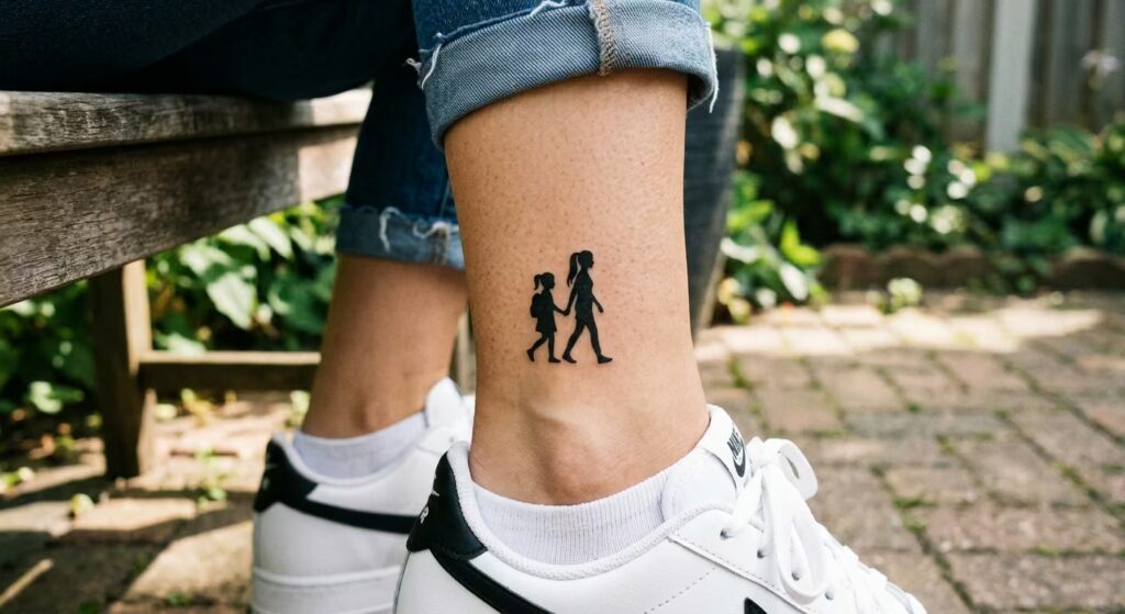 Little Sis & Big Sis Silhouettes sister tattoos