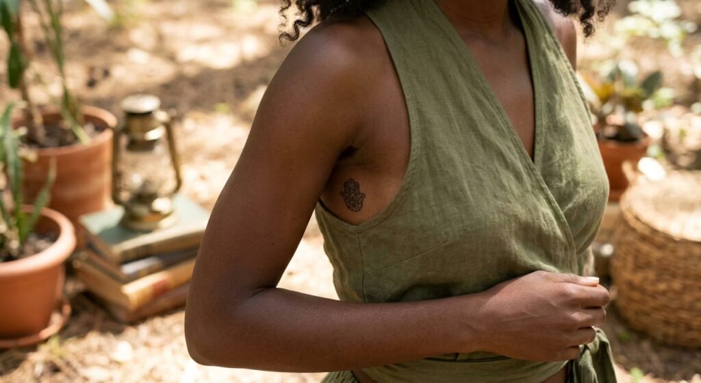 Henna-Inspired Lace Linework Boho Sleeve Tattoos