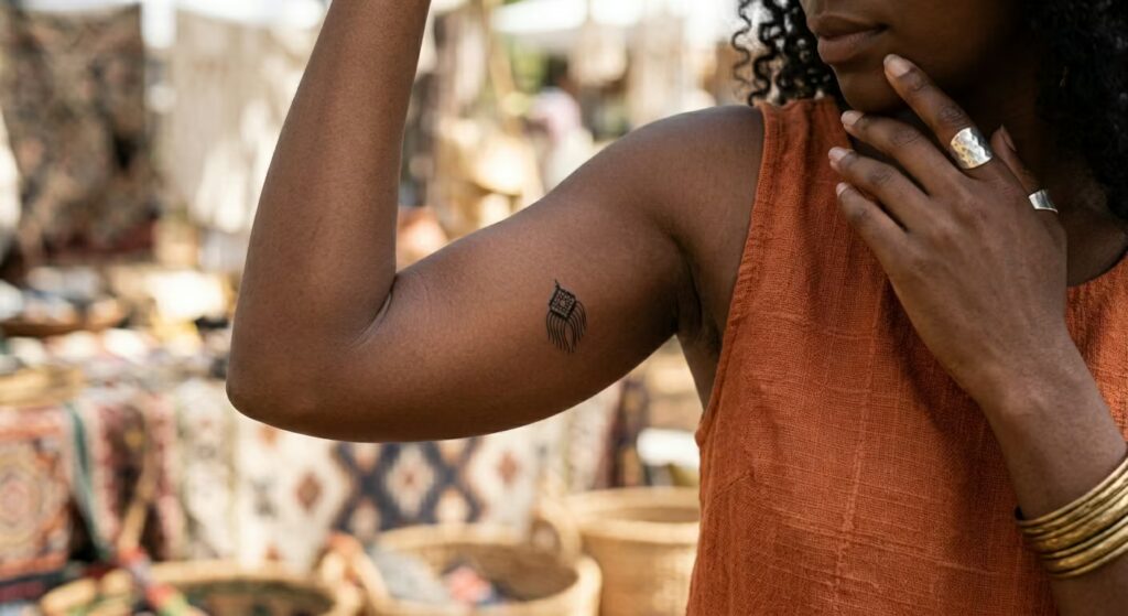 Macramé & Fringe Negative Space Boho Sleeve Tattoos