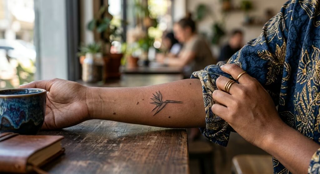 Tropical Paradise Sketch Floral Forearm Tattoos for Women