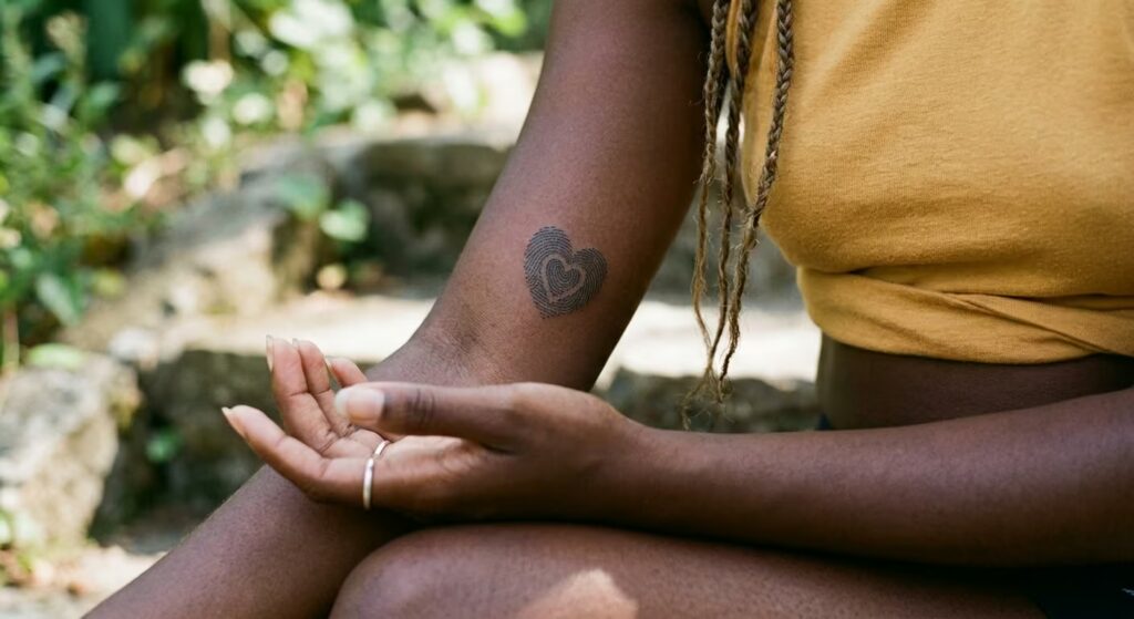 Unique Connection_ Hand-Poked Fingerprint Hearts