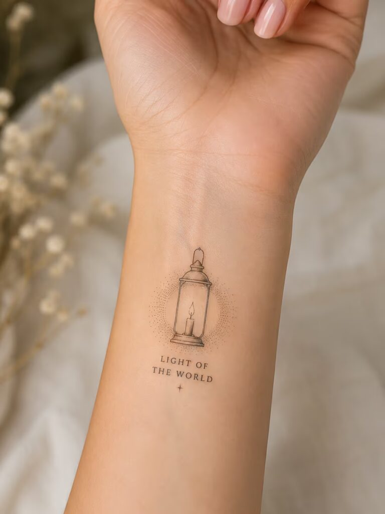 Light of the World Christian Wrist Tattoo