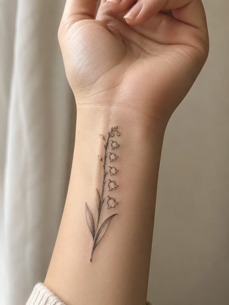 The Lily of the Valley Christian Wrist Tattoo