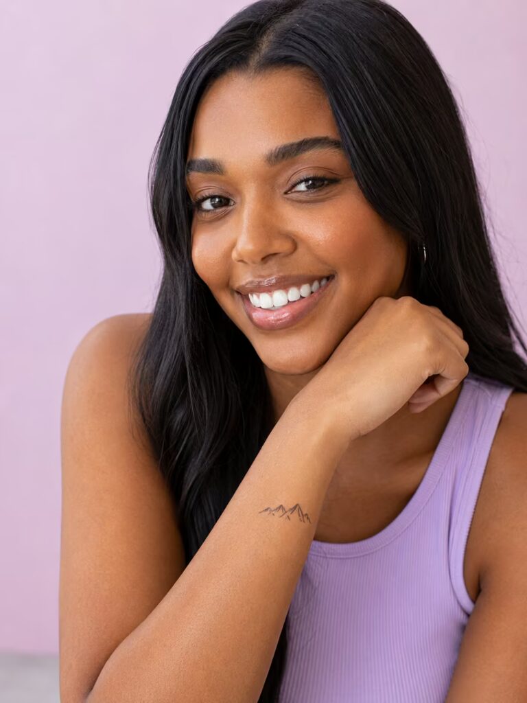 A Tiny Mountain Range Outline on the Forearm
