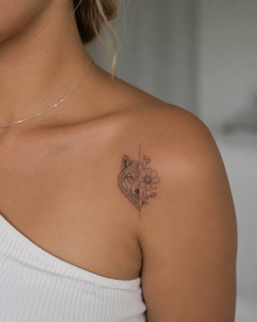 Cosmos Fierce Wolf tattoo