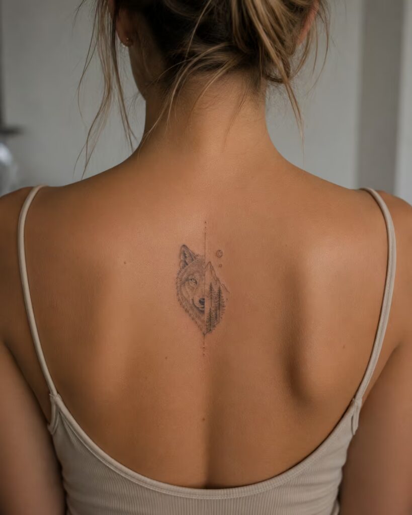 Mountain Fierce Wolf tattoo