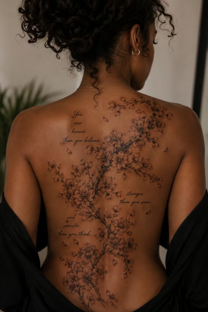 Shoulder Rose Drape Floral Back Tattoo