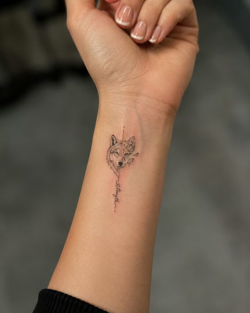 Strength Wolf Wrist Piece