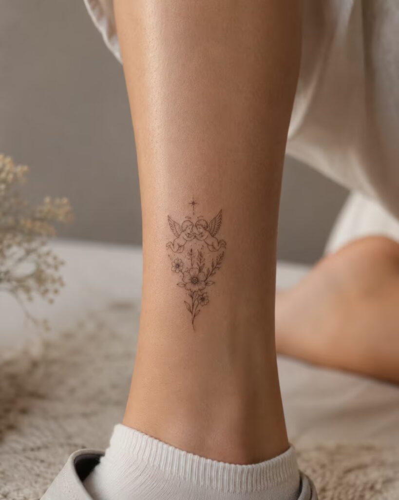 Twin Cherub Blessing